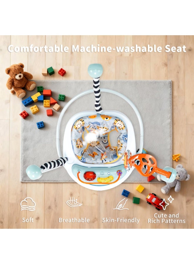 مركز نشاطات القفز الطفل مع أضواء وأصوات لوسيك - لونستر لطيف طفل حارس الترفيه الثابت بلاي ستيشن مع ألعاب تفاعلية لتنمية الطفل - Image 4