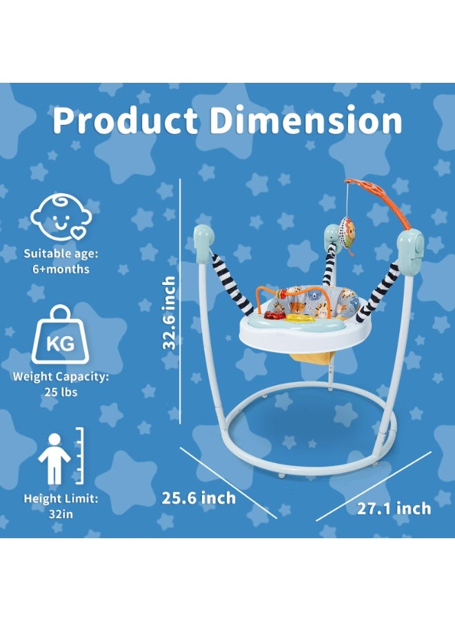مركز نشاطات القفز الطفل مع أضواء وأصوات لوسيك - لونستر لطيف طفل حارس الترفيه الثابت بلاي ستيشن مع ألعاب تفاعلية لتنمية الطفل - Image 3
