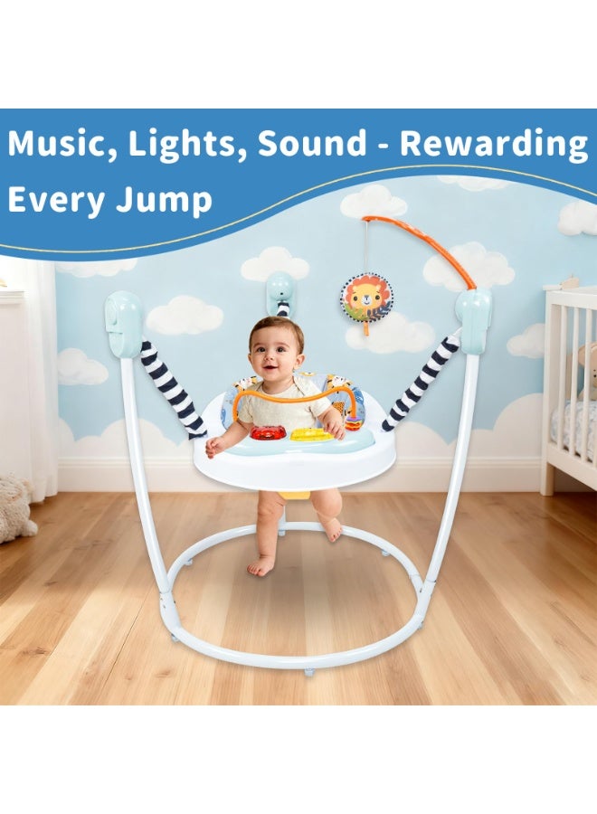 مركز نشاطات القفز الطفل مع أضواء وأصوات لوسيك - لونستر لطيف طفل حارس الترفيه الثابت بلاي ستيشن مع ألعاب تفاعلية لتنمية الطفل - Image 2