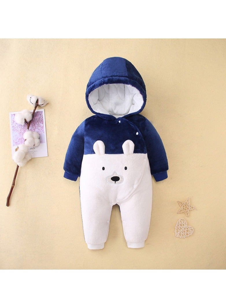 Loquat Baby Autumn And Winter Thickened Trend Jumpsuit 