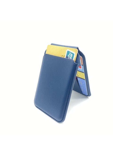 Applicable To For Apple For Iphone Mobile Phone Magnetic Card Bag MagSafe Folding Bracket IP15/14/13 Universal Card Holder-Color:[blue] Magnetic Bracket Card Package-Applicable Model:(OPP Bag)