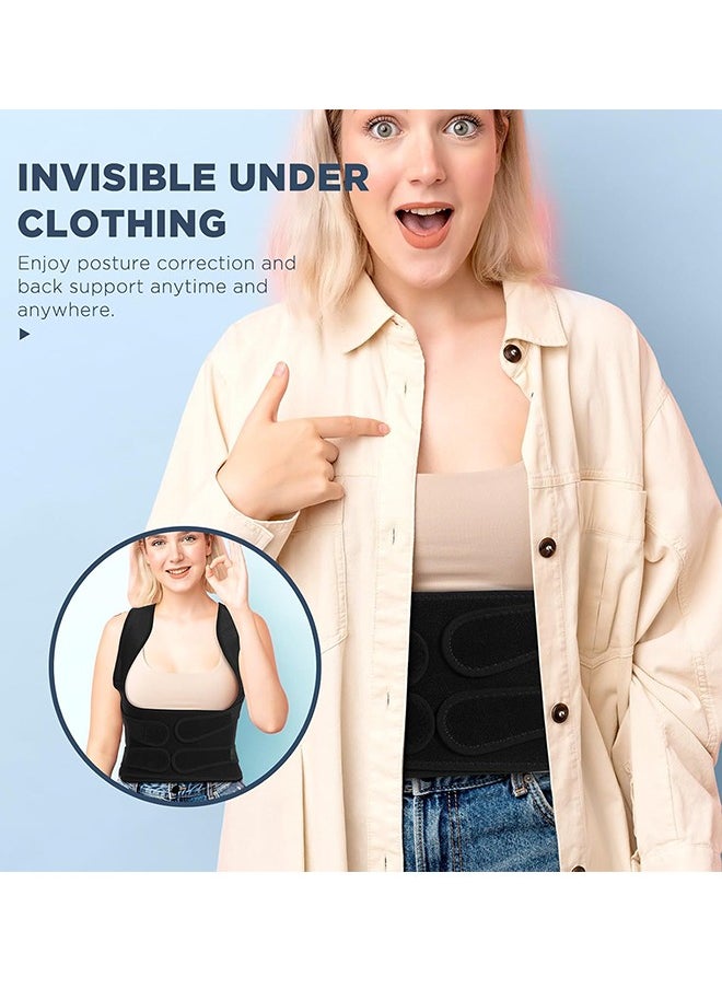 Generic - Back Brace and Posture Corrector for Women and Men Back Straightener Posture Corrector Scoliosis and Hunchback Correction Back Pain Spine Corrector Support Adjustable Posture Trainer（Size:M) - Image 1