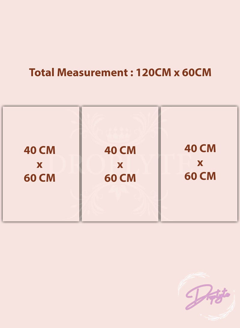 Droplyte 3 Piece Sailing Boat in the Ocean Painting Decorative Wall Art Wall Decor Card Board MDF Home Decor for Living Room, Drawing Room, Office Room and Bedroom 120CM x 60CM - Image 3