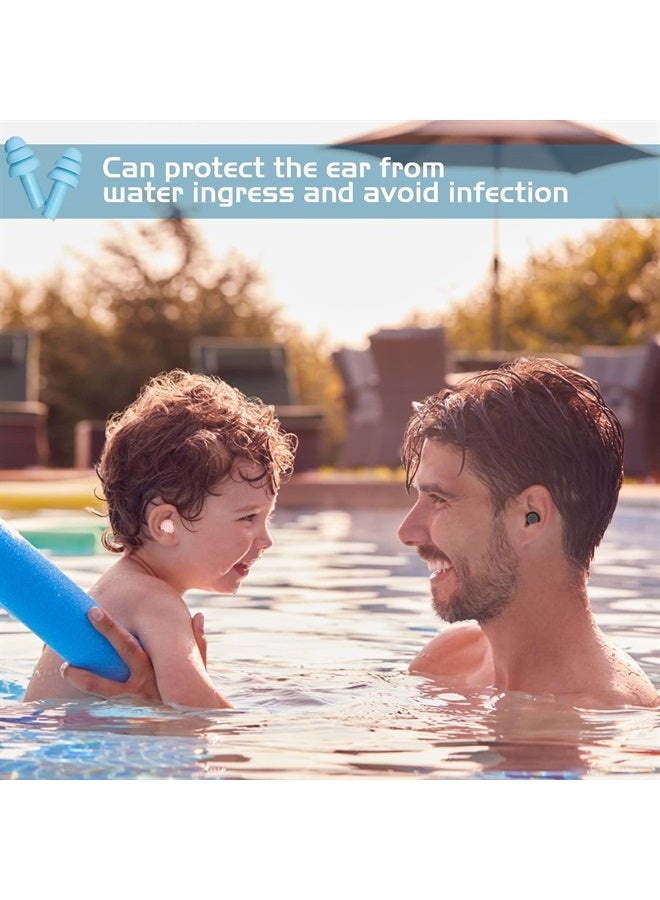 Aniann 10 Pairs Swimming Earplugs Silicone Noise Cancelling Ear Plugs Reusable Waterproof Earplugs with Case for Swimming and Sleeping, 10 Assorted Colors - Image 4