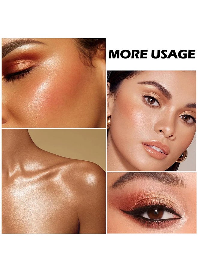 Misiou Beauty - Powder Blusher Repair Plate, Makeup Palette, Face And Body Shimmer Highlighters Powder Natural Nude Shiny Contour Concealer Palette Waterproof And Long Lasting Brilliant Lighten Skin Color - Image 1