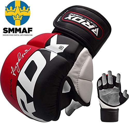 Rdx قفازات RDX MMA من جلد مايا للمصارعة والقتال في UFC - T6 كبيرة حمراء - Image 3