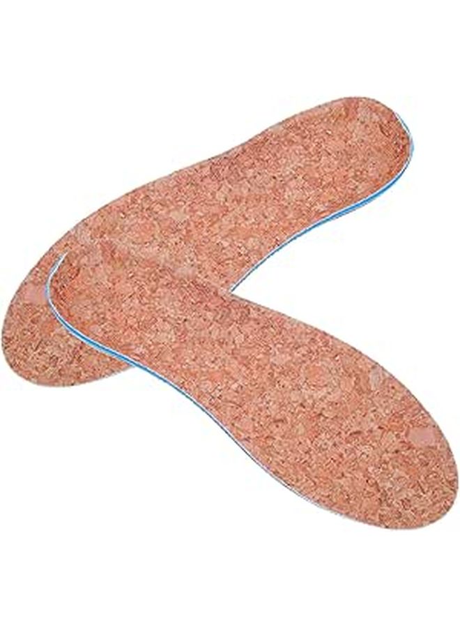 Cork Height Increase Insoles Breathable Sweat Absorbing Half Shoe Lift Pads Size 41 42 - Image 1