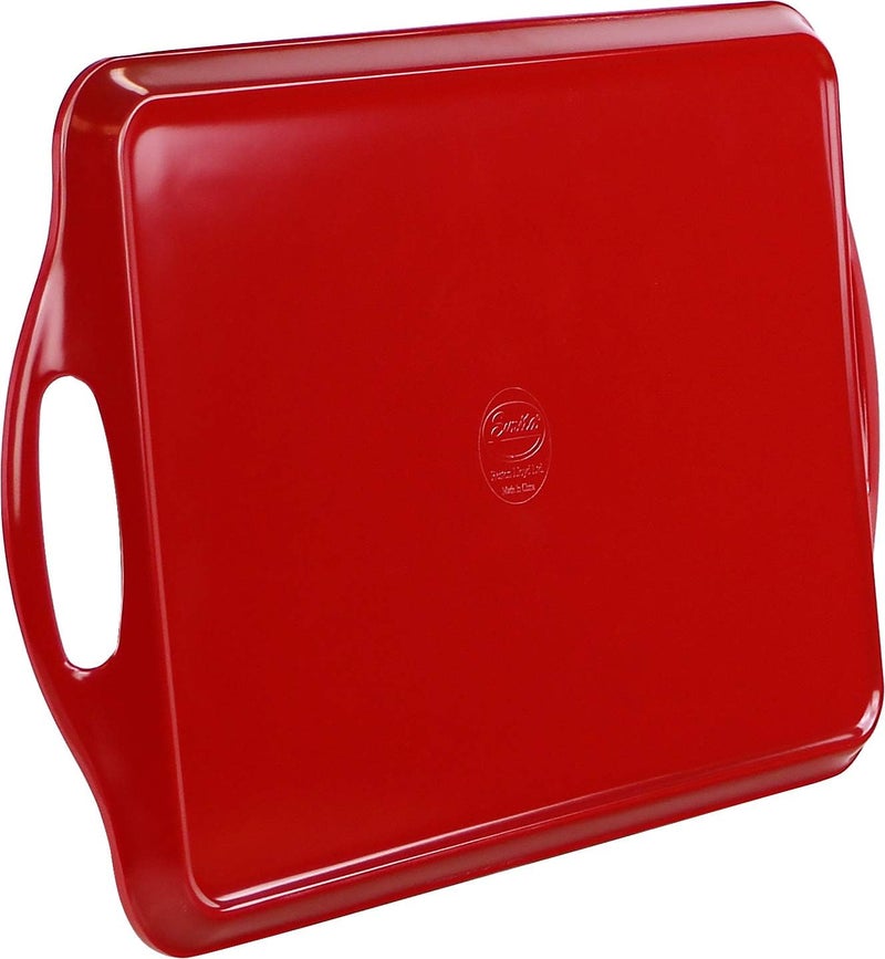 Reston Lloyd Calypso Basics Reston Lloyd Melamine ServingOttoman Handles Rectangular Tray Red - Image 3