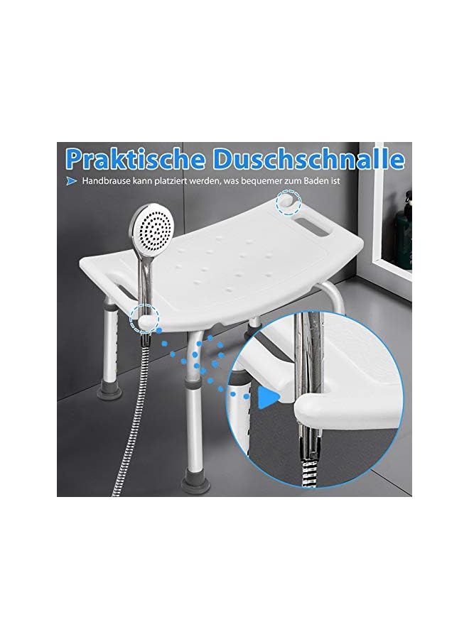 Raxoom Shower Stool Bathroom Stool Height Adjustable 38-53 cm 136 kg - Shower Stool for Seniors, Children, People with Disabilities (Shower Stool Height Adjustable - 2) - Image 4