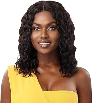 Outre The Daily Wig Unprocessed Human Hair Lace part Wig Wet and Wavy HH NATURAL WAVE 16 NBRN - Image 1