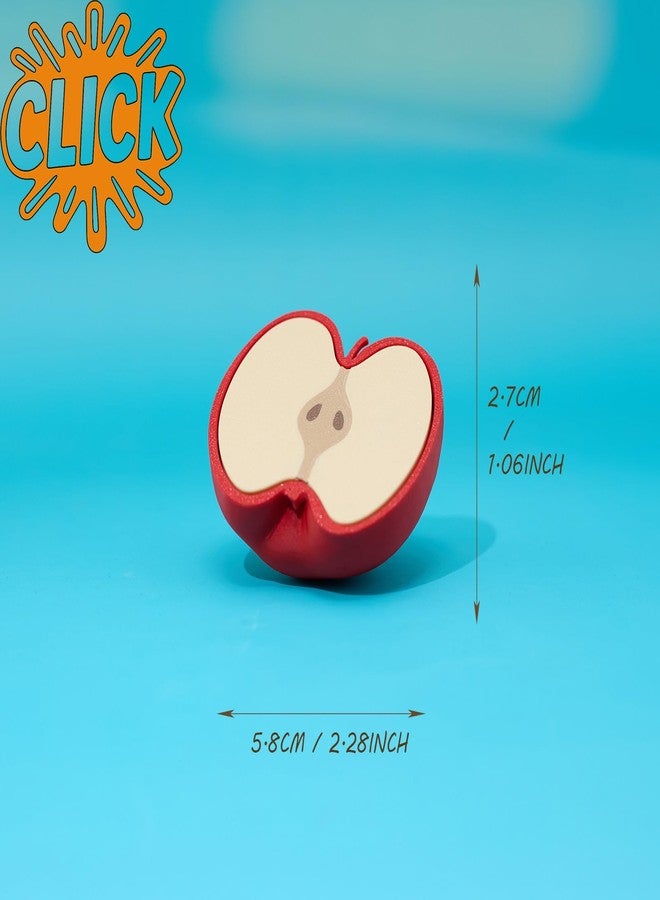 minihope Apple Core Fidget Clicker - PLA Stress Relief Keychain Toy - Fun Fruit Bag Charm for Adults - Clickable Sensory Gadget for Desk or Travel - Image 5