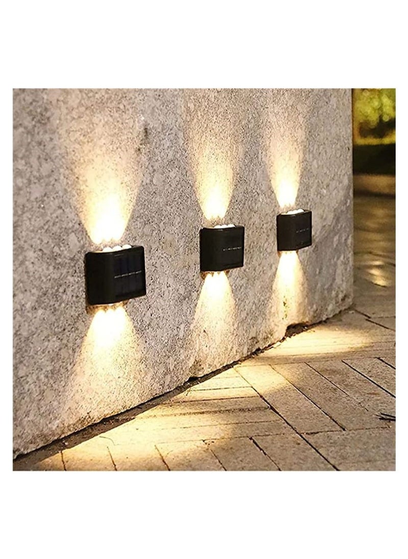 DMG TECH - 2 Pack Solar Fence Lights,LED Solar Wall Lights Outdoor,Waterproof Security Night Sensor Light for Pathway Porch Yard Garage Garden Fence Walkway Driveway - Image 1