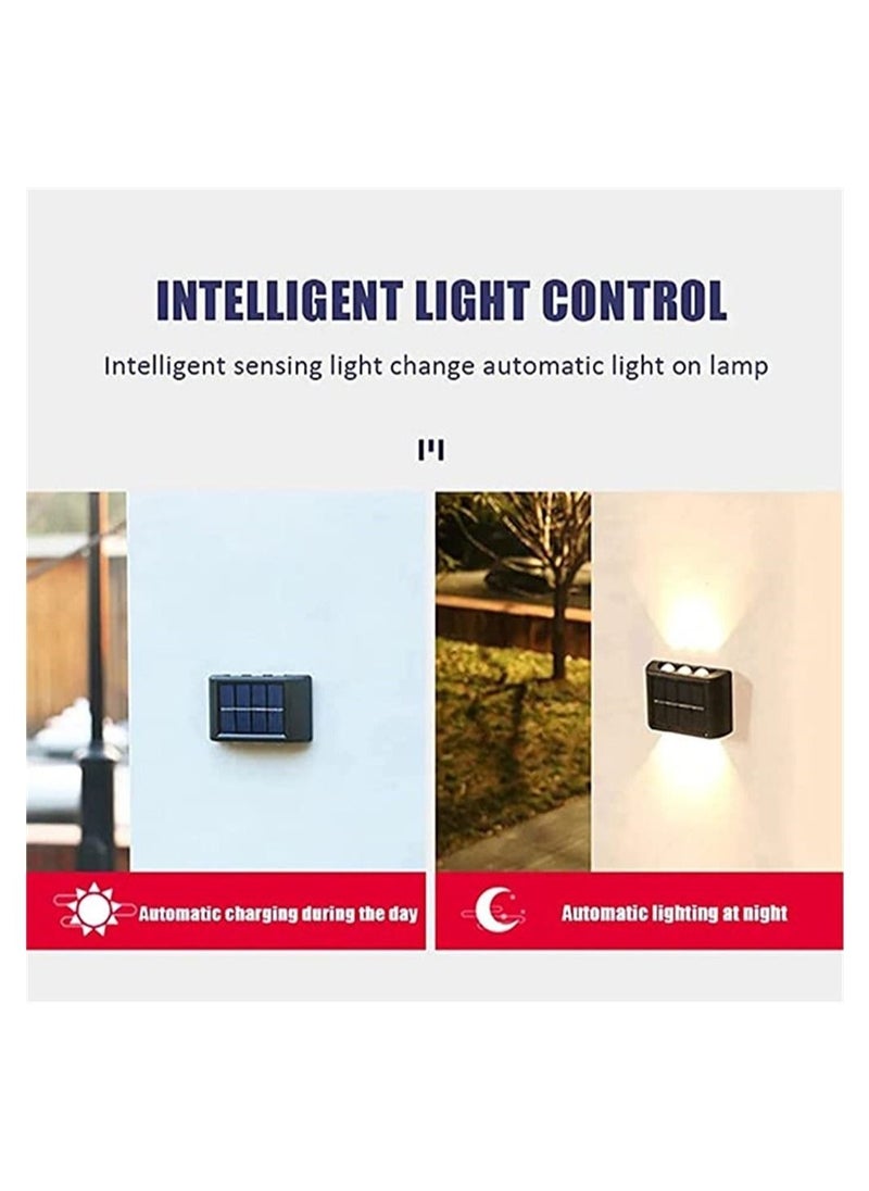 DMG TECH - 2 Pack Solar Fence Lights,LED Solar Wall Lights Outdoor,Waterproof Security Night Sensor Light for Pathway Porch Yard Garage Garden Fence Walkway Driveway - Image 1