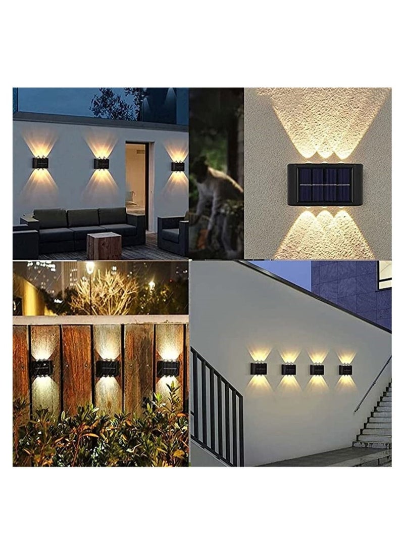DMG TECH - 2 Pack Solar Fence Lights,LED Solar Wall Lights Outdoor,Waterproof Security Night Sensor Light for Pathway Porch Yard Garage Garden Fence Walkway Driveway - Image 1