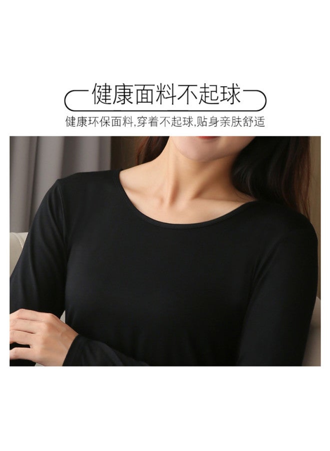 Goso Women'S Base Layer Shirt, High-End Feel For Layering Or Outerwear, Simple Solid Color Long Sleeve, Stylish Round Neck - Image 4