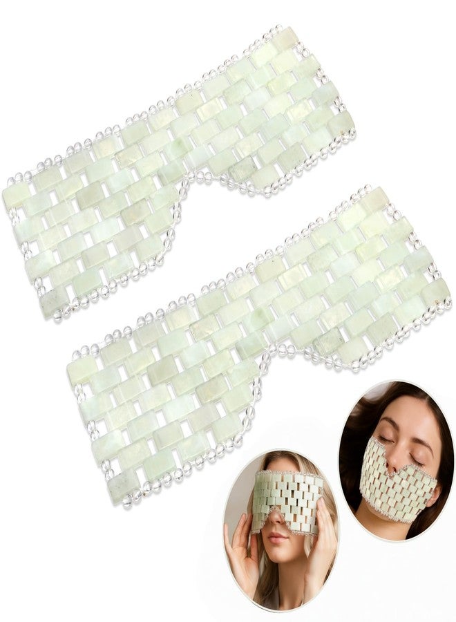 ZOOFOX 2 Pieces Jade Eye Mask, Green Jades Stone Cooling Sleep Eye Masks, Weighted Facial Mask with 100% Real Jade for Hot and Cold Therapy to Eliminate Wrinkles, Puffiness, Irritation and Anti Aging - Image 5