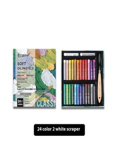 Giorgione 24-Color Heavy Pigment Oil Pastel Set – Super Soft Crayons with Scraper Tool  - Image 2