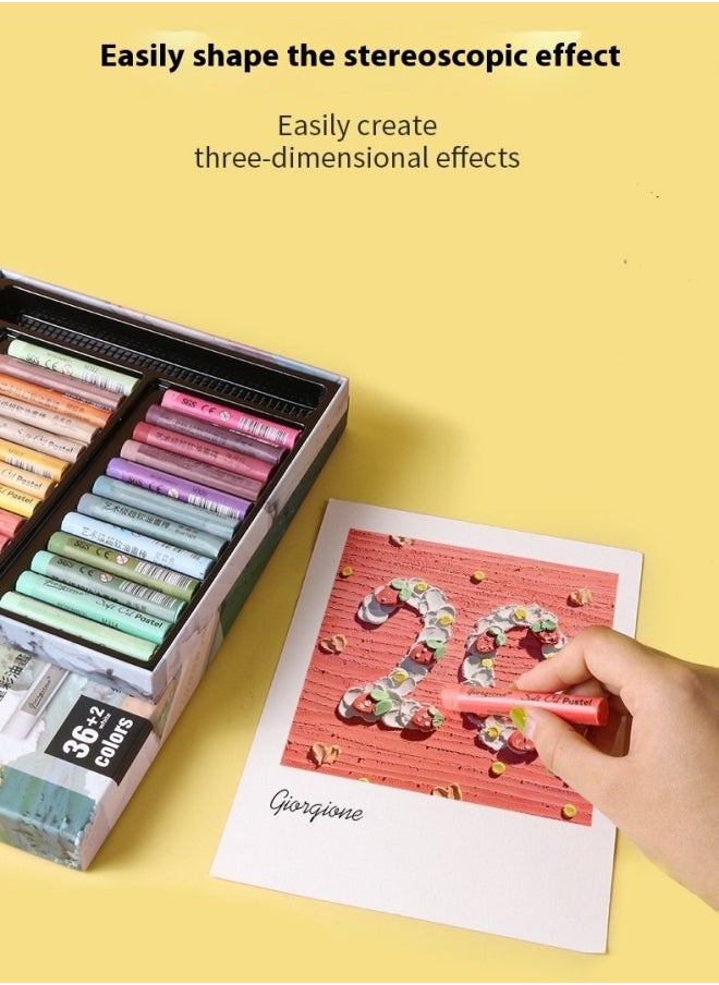 Giorgione - 24-Color Heavy Pigment Oil Pastel Set – Super Soft Crayons with Scraper Tool - Image 1