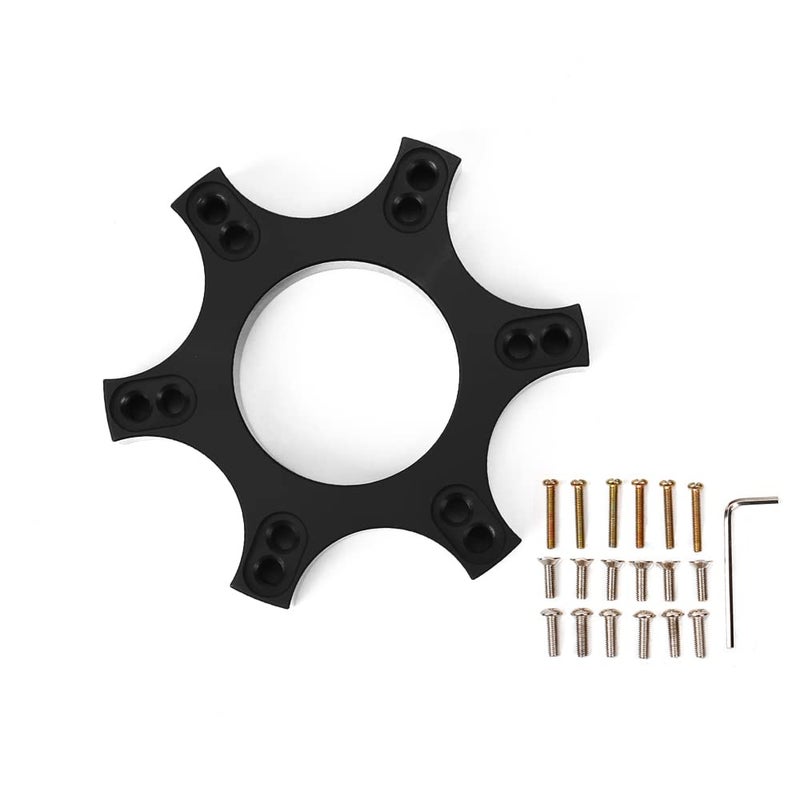 RASTP Aluminium 70mm Steering Wheel Adapter Plate Fit for Thrustmaster T300RS with 13 14 Inch Steering WheelBlack