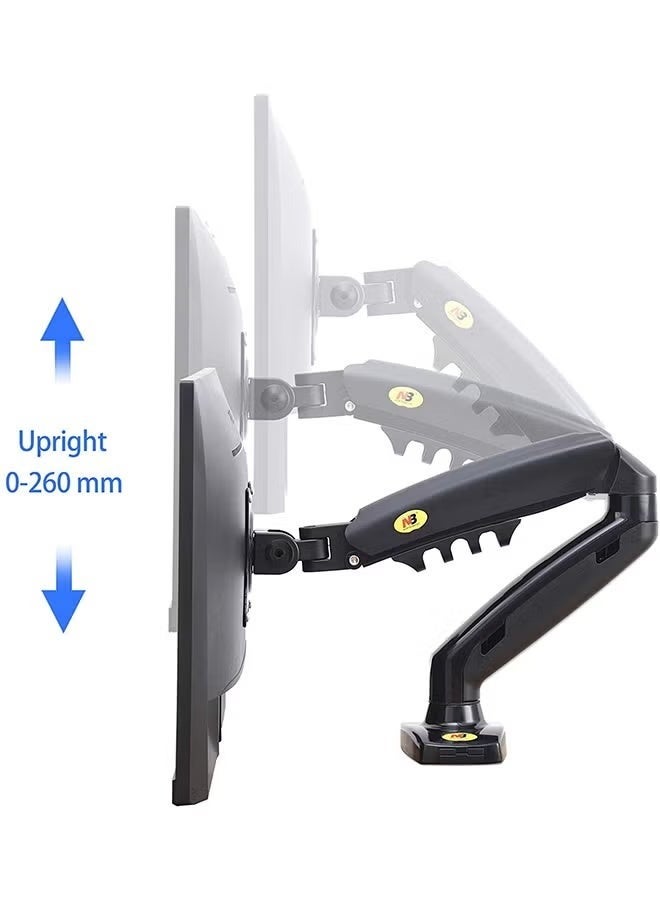 Generic valueable 1 Desktop monitor stand with full-motion rotating arm for 17" to 30" computers, weighing 4.4 lbs to 14.3 lbs. Black. - Image 5