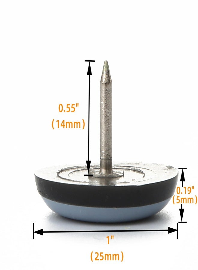 Furnigear منزلقات أثاث - منزلقات أرجل الكراسي من مادة PTFE (التفلون) من Furnigear للسجاد والأسطح الخشبية الصلبة - انقل أثاثك بسهولة وأمان - أفضل واقي للأرضيات (1 بوصة/مسمار، عبوة من 40 قطعة) - Image 2
