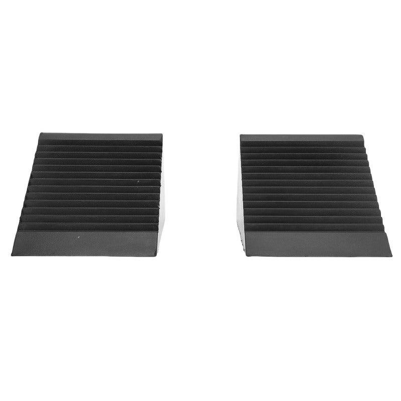 Wheel Chocks: 2-Pack Heavy Duty Rubber - Quick Grip Tread Design for RVs, Trucks, Trailers, ATVs and Cars - Image 5