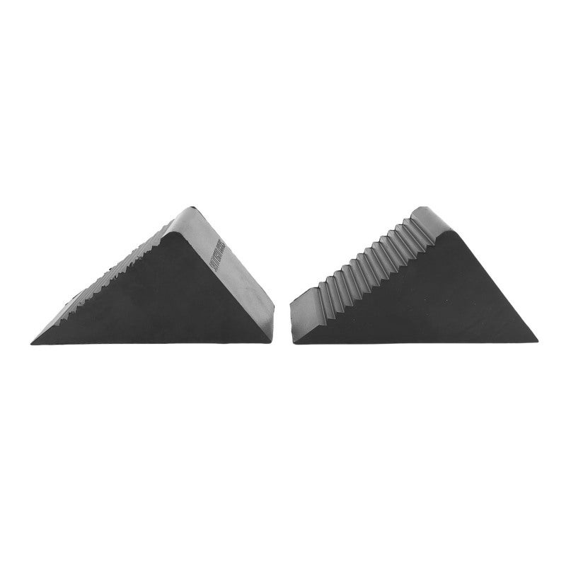 Wheel Chocks: 2-Pack Heavy Duty Rubber - Quick Grip Tread Design for RVs, Trucks, Trailers, ATVs and Cars - Image 3