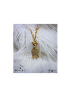 Unlock Elegance: High-Quality Gold-Plated Platinum Lock Necklace