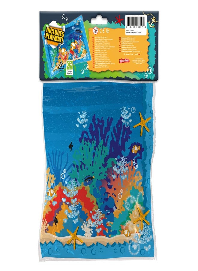 Deluxebase Jumbo Playset - Ocean Animal Figurines from 12-Piece Large Oceanic Figurine Bag Including Shark, Crab, Sea Turtle, Octopus, Starfish and Seal. Great Kids Toys, Gifts and Party Favors. - Image 4