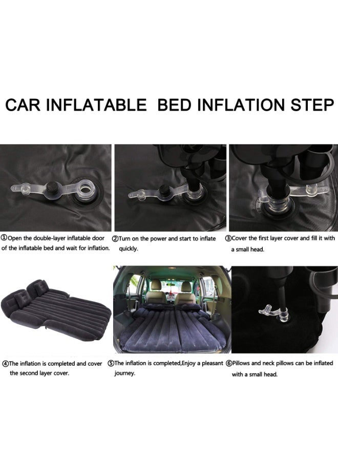 Car Inflatable Air Mattress - Universal Car Bed for Rear Seats - Portable Camping and Travel Airbed - Perfect for Family Outings and Naps - Quick Inflation and Deflating - Image 5