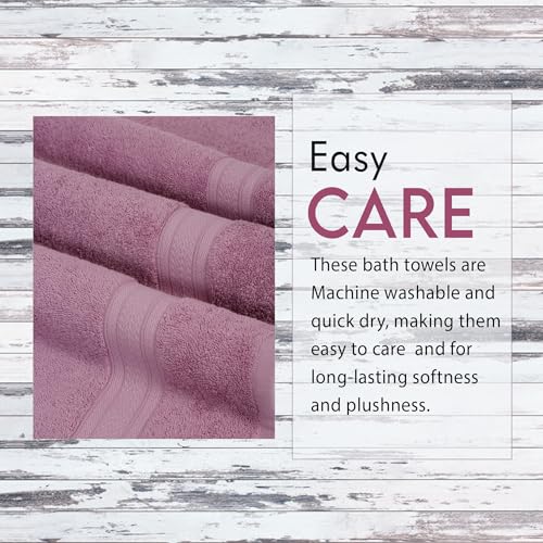 Ambra Linens 500 GSM Highly Absorbent Towel, 100% Cotton, Soft and Plush, All Seasons Use, Large, Everyday Use, Durable (1 Piece of Bath Towel, Lilac) - Image 5