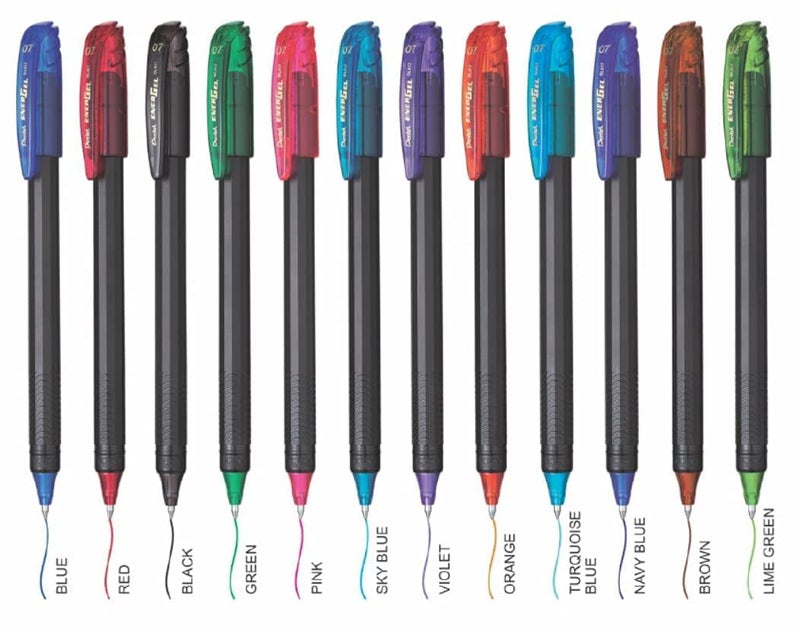 Pentel EnerGel Roller Gel Pen 0.7MM - Pack of 20 (Brown) - Image 4