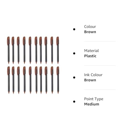 Pentel EnerGel Roller Gel Pen 0.7MM - Pack of 20 (Brown) - Image 5