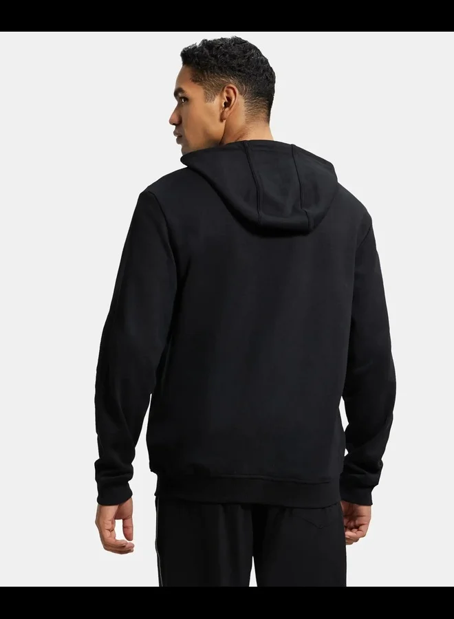 JOCKEY Jockey AM61 Men's Super Combed Cotton Rich Pique Fabric Ribbed Cuff Hoodie Jacket
