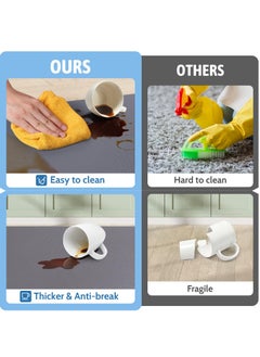 Next Vogue Next Vogue Cushioned Anti-Fatigue, 2 Piece Set, Gray Kitchen Mats, Non Skid Waterproof Comfort Standing Kitchen Mats 120cmx44cm and 75cmx44cm  - Image 2