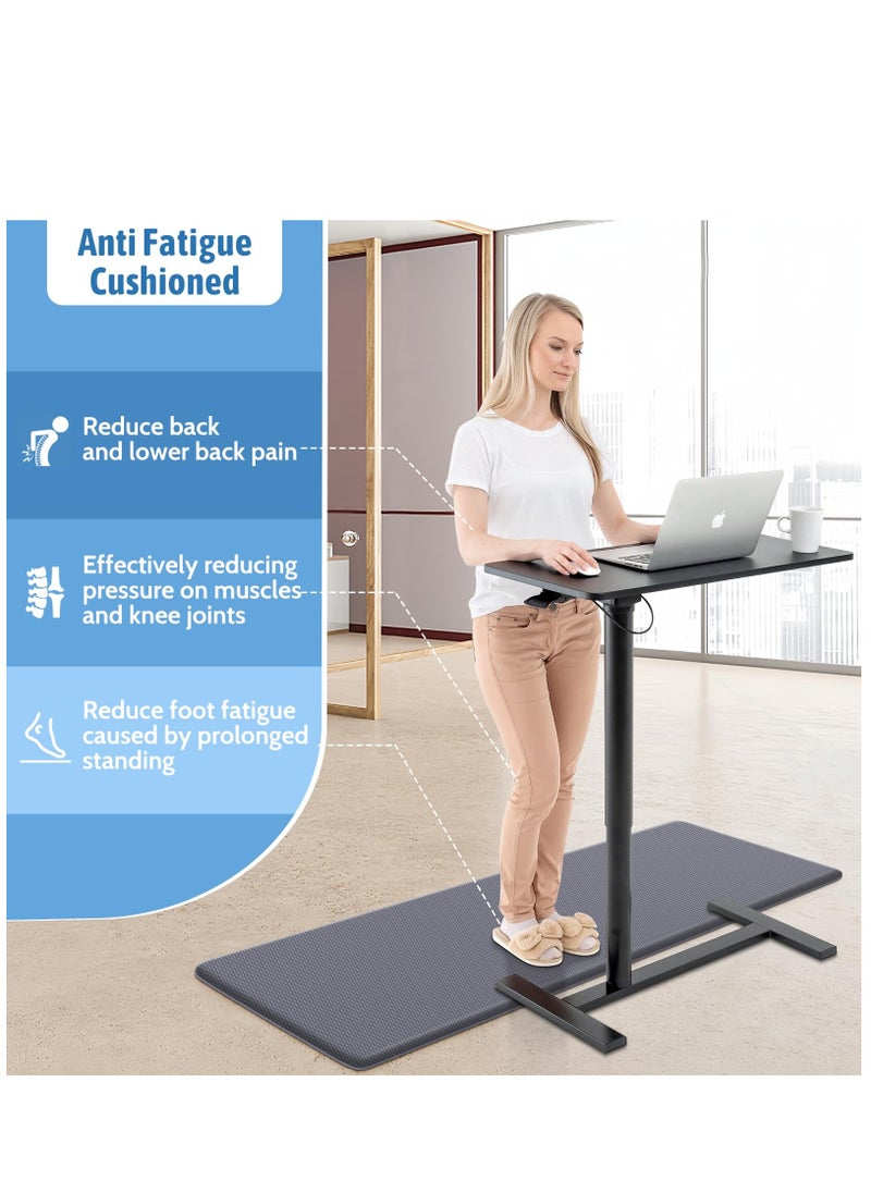 Next Vogue Next Vogue Cushioned Anti-Fatigue, 2 Piece Set, Gray Kitchen Mats, Non Skid Waterproof Comfort Standing Kitchen Mats 120cmx44cm and 75cmx44cm  - Image 4