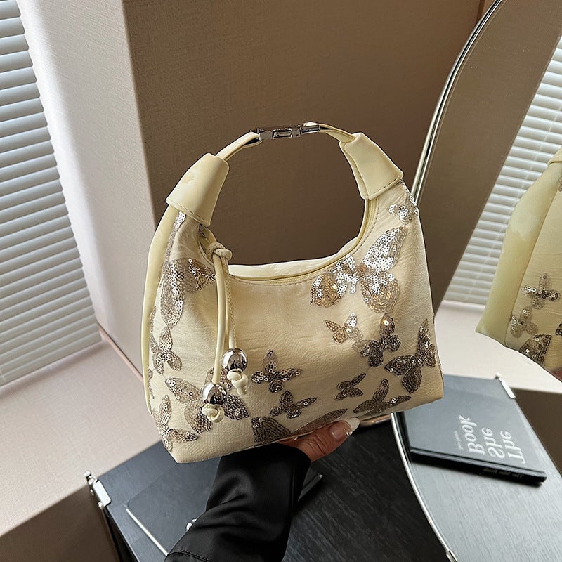 Summer Super Popular Niche New Chinese Style Bag For Women Fashion Versatile Sequin Crossbody Bag Single Shoulder Armpit Bag - Image 1