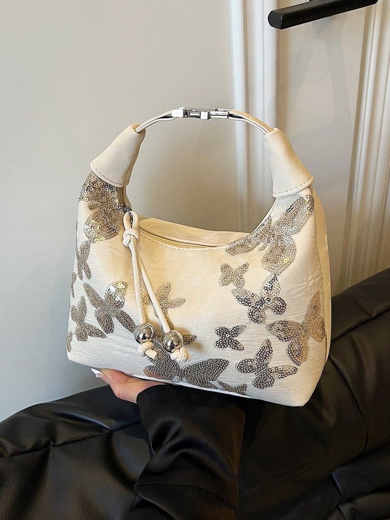 Summer Super Popular Niche New Chinese Style Bag For Women Fashion Versatile Sequin Crossbody Bag Single Shoulder Armpit Bag - Image 2