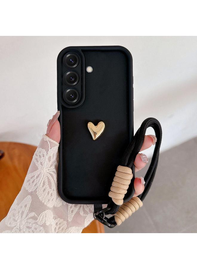 إيروريكس جراب لهاتف Samsung Galaxy A36 5G بلون سادة ثلاثي الأبعاد من مادة TPU مع حبل - Image 1