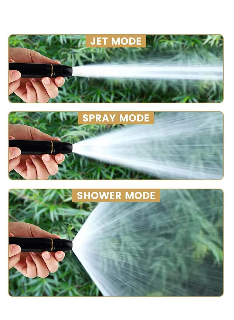 Water Spray Gun Car Wash Nozzle High Pressure Nozzle Spray Water Gun Water Jet Hose Nozzles Pipe For Gardening, Bike Car Wash Garden Watering Tool Black High Pressure Nozzle with 3 Attachment