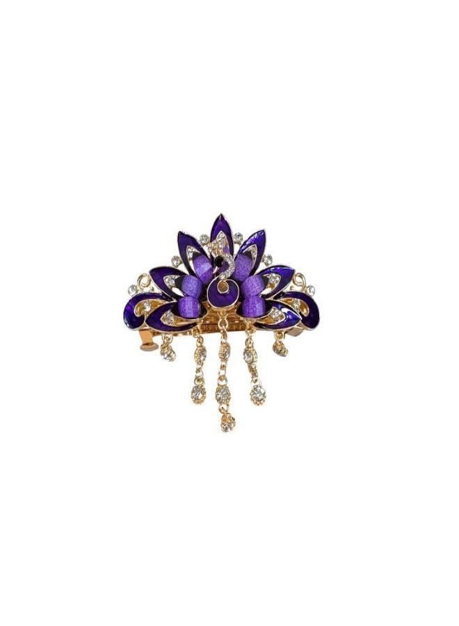 MIXDE Women's Delicate Diamond Petal Hair Clip  - Image 1