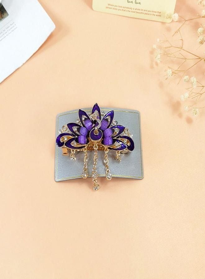 MIXDE Women's Delicate Diamond Petal Hair Clip  - Image 2