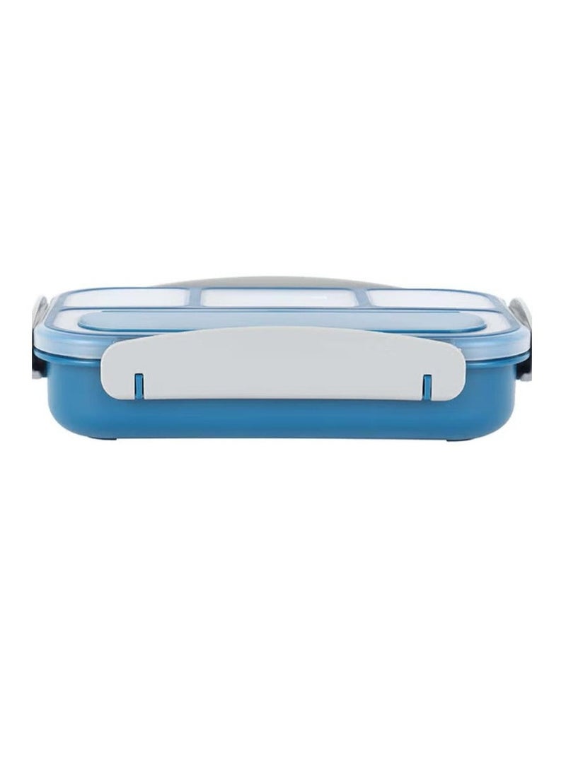 AKDC 4 Compartment Plastic Lunch Box 1000ml, Dark Blue- RF12595 - Image 1