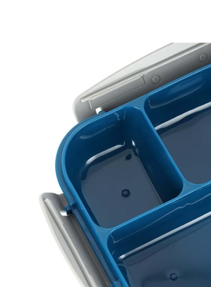 AKDC 4 Compartment Plastic Lunch Box 1000ml, Dark Blue- RF12595 - Image 2