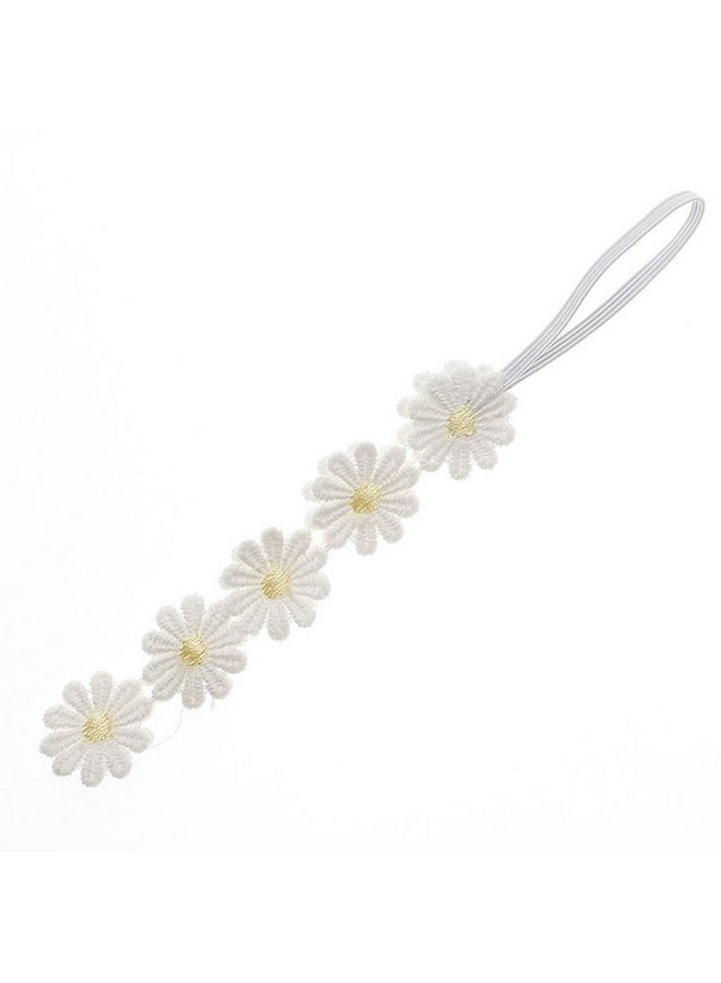 ZaneGear Baby Girls Lace Daisy Flower Headband Soft Hair Bands Floral Crown Wreath Flower Headpiece - Image 2
