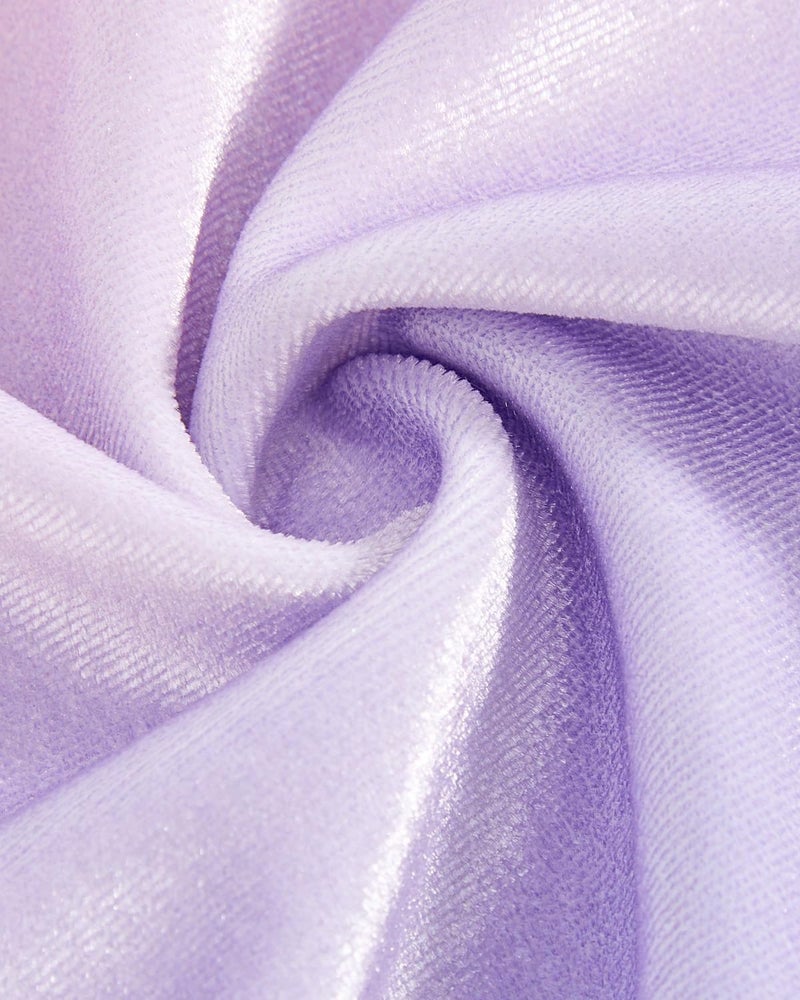 Gogokids Velvet Gymnastics Leotards for Girls Mesh Collar Ballet Leotards Dance Unitards with Skirt Combo for 3-12 Years - Image 3