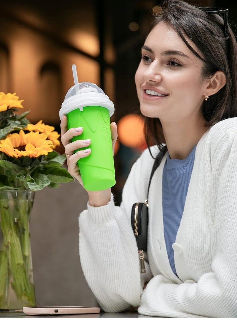 Denx كوب الضغط السحري المحمول المصنوع من السيليكا لصنع مشروبات الحليب والآيس كريم والعصائر - Image 2