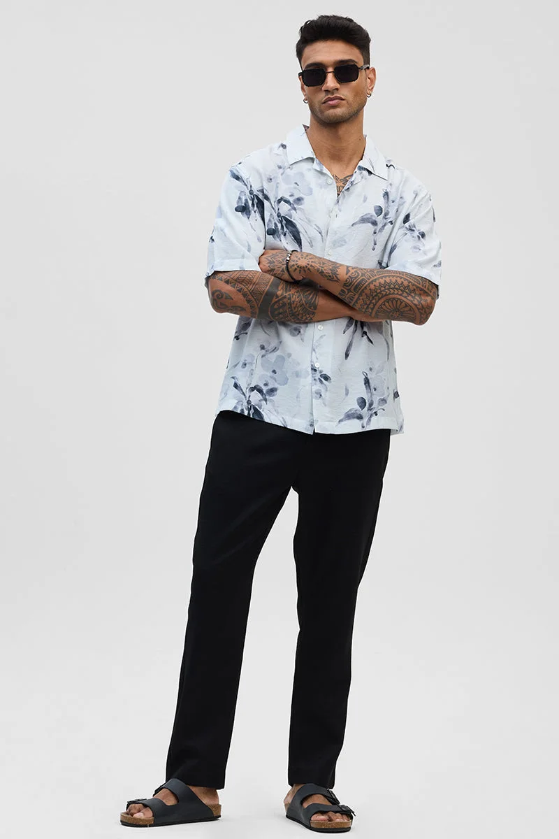 SNITCH قميص أزرق مطبوع كبير الحجم