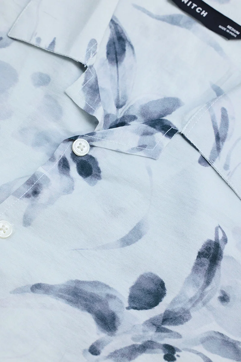 SNITCH قميص أزرق مطبوع كبير الحجم