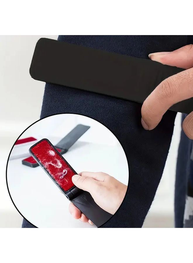 Portable Folding Clothes Brush Manual Cleaner With Black Bristles Compact Travel Tool For Sweaters Fabrics Laundry Lightweight Space Saving Design No Battery Needed Ergonomic Handle For On The Go Dust Removal Home Use Busy Professionals - Image 3